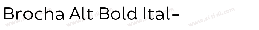 Brocha Alt Bold Ital字体转换